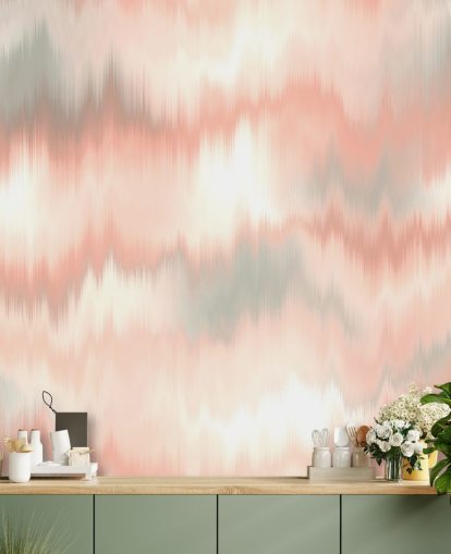 persika, vit och grå slips färgämne tapet