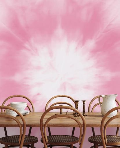 Rosa und weiße Batik-Tapete 