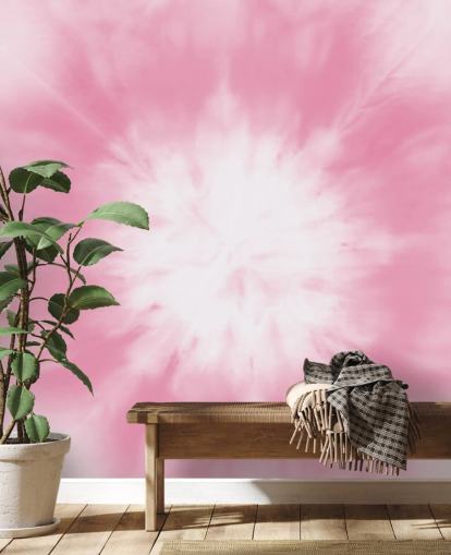 Rosa und weiße Batik-Tapete 