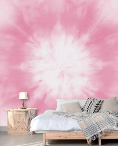 pink og hvid slips farvestof tapet 