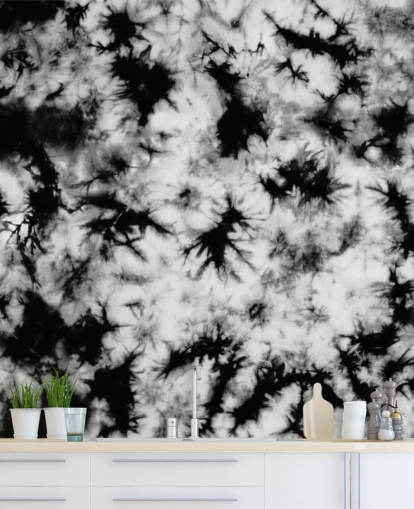 papel de parede tie dye preto e branco papel de parede tie dye preto e branco