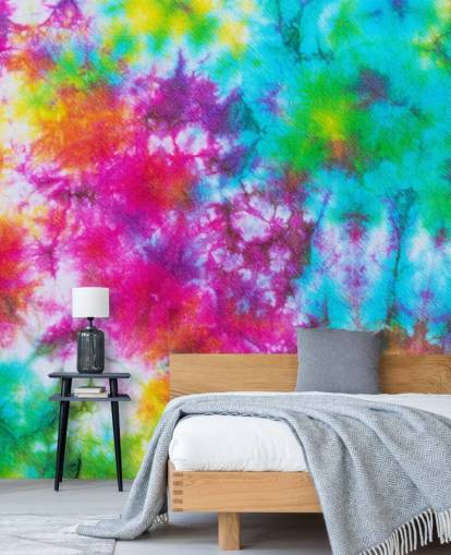 mehrfarbig Tie Dye Papiertapete