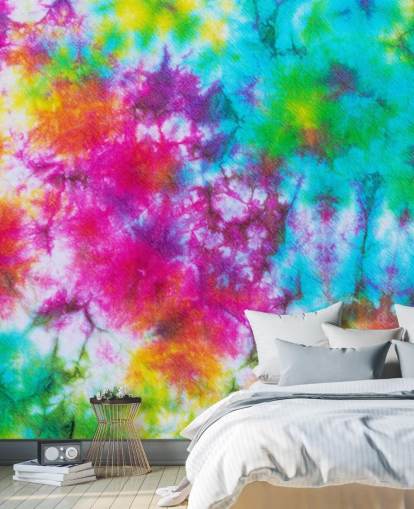papel pintado tie dye multicolor