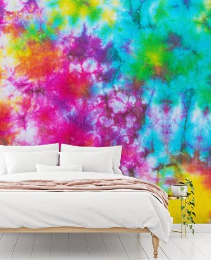 papel pintado tie dye multicolor