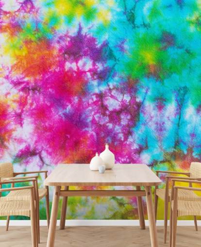 papel pintado tie dye multicolor