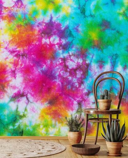 papier peint multicolore tie dye
