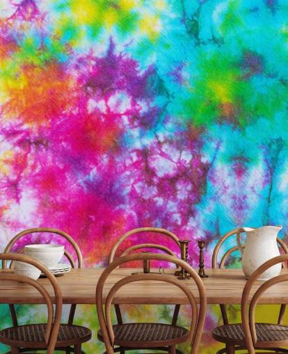 papel pintado tie dye multicolor