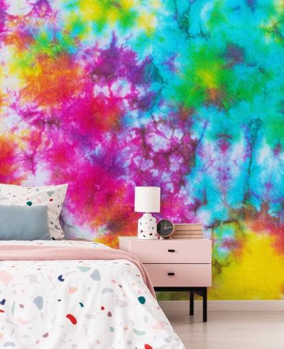 veelkleurig tie dye behang veelkleurig tie dye behang