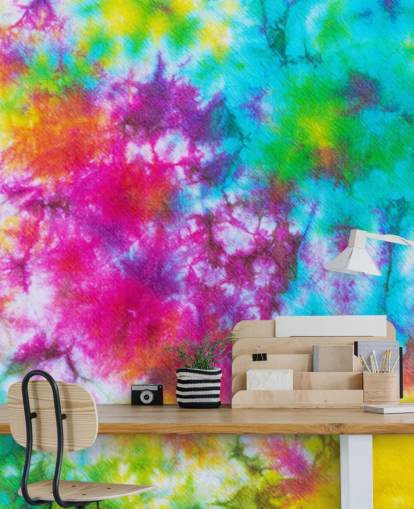 multicoloured tie dye wallpaper