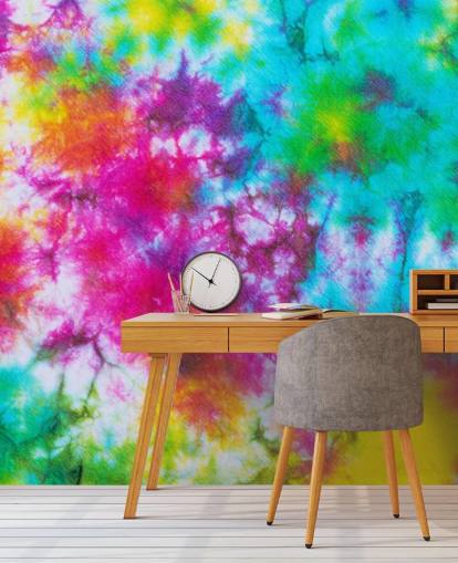 carta da parati tie dye multicolore