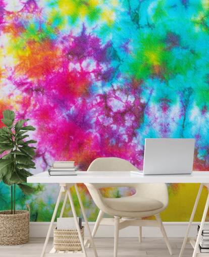 multicoloured tie dye wallpaper