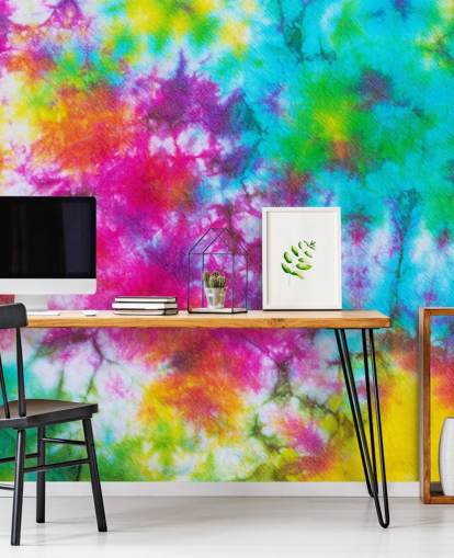 papier peint multicolore tie dye