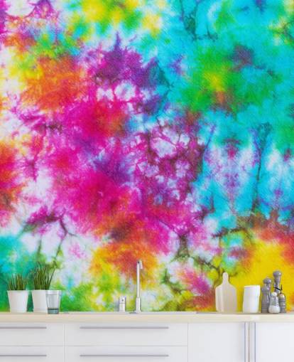 papel pintado tie dye multicolor