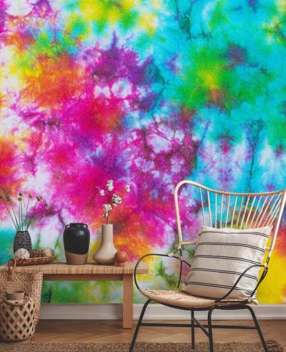 multicoloured tie dye wallpaper