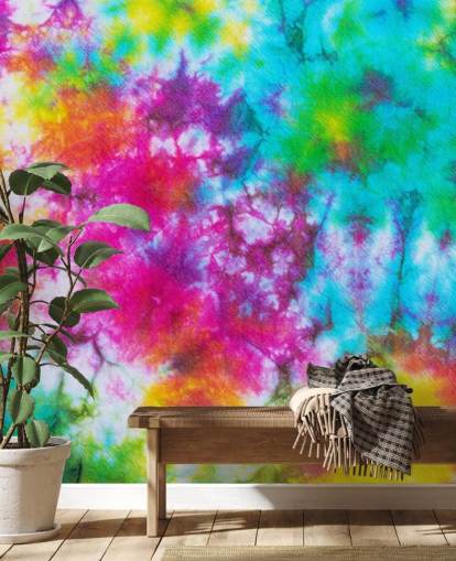 multicoloured tie dye wallpaper