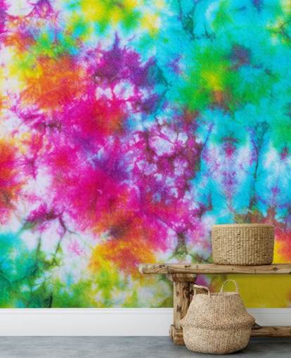papel pintado tie dye multicolor