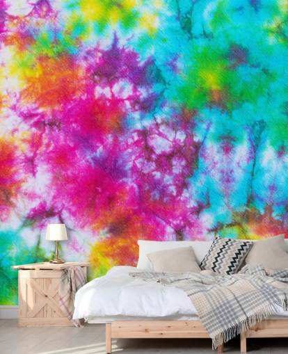 multicoloured tie dye wallpaper