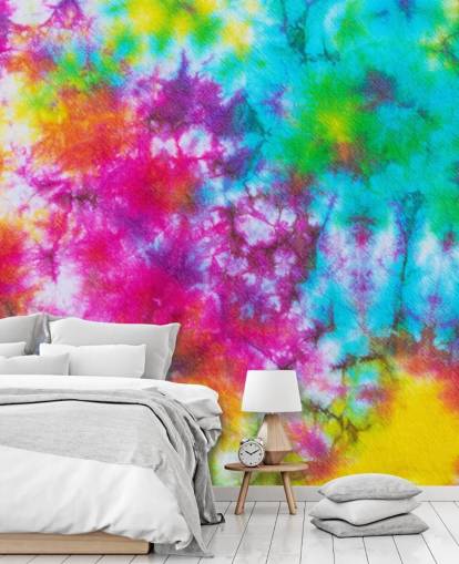 papel pintado tie dye multicolor