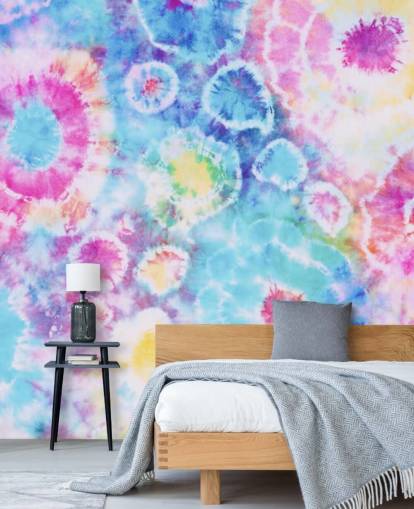 colourful tie dye circles wallpaper