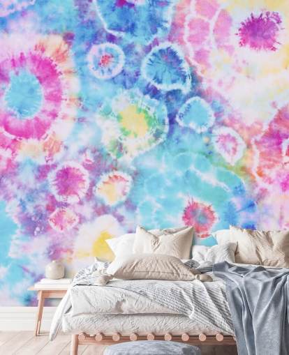 colourful tie dye circles wallpaper