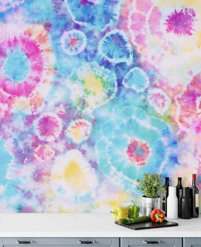 colourful tie dye circles wallpaper