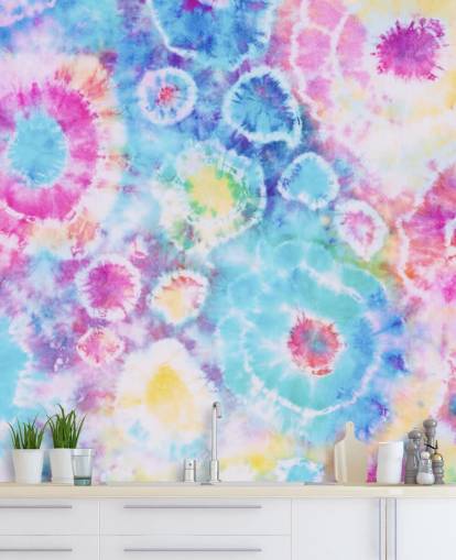 colourful tie dye circles wallpaper