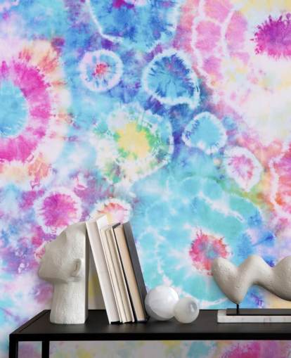 colourful tie dye circles wallpaper