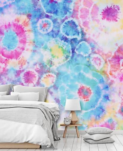 colourful tie dye circles wallpaper