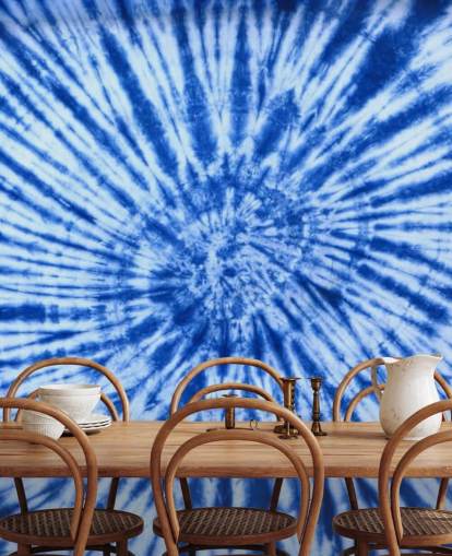 papel de parede blue tie dye redemoinho