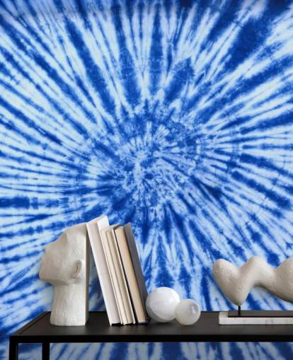 blue tie dye swirl wallpaper