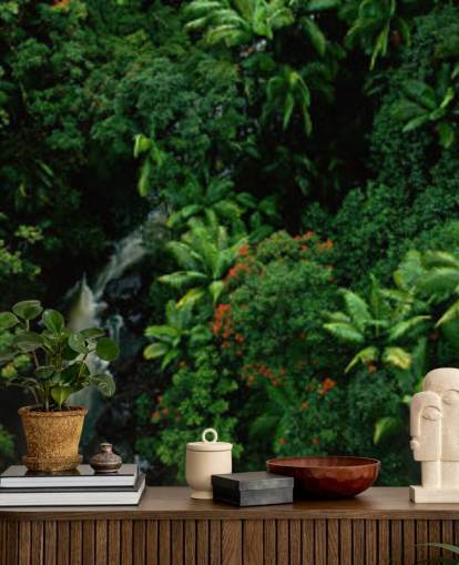 hemelzicht op hawaii regenwoud wallpaperF