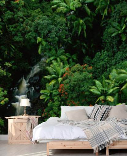 himmelsvy över hawaii regnskog tapeterf