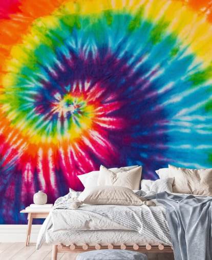 kleurrijk swirl behang