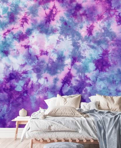 purple, pink and blue tie dye wallpaper