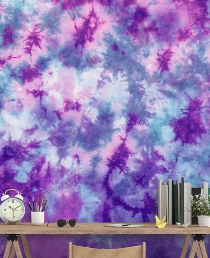 purple, pink and blue tie dye wallpaper
