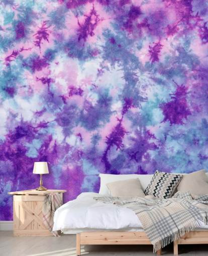 purple, pink and blue tie dye wallpaper