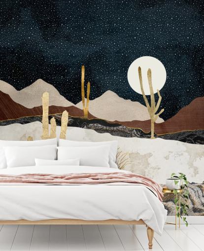 papel pintado desierto mármol y oro