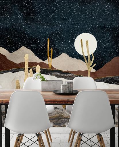 papel pintado desierto mármol y oro