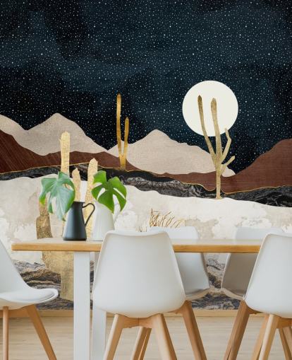 Marmor und Gold Desert Tapete