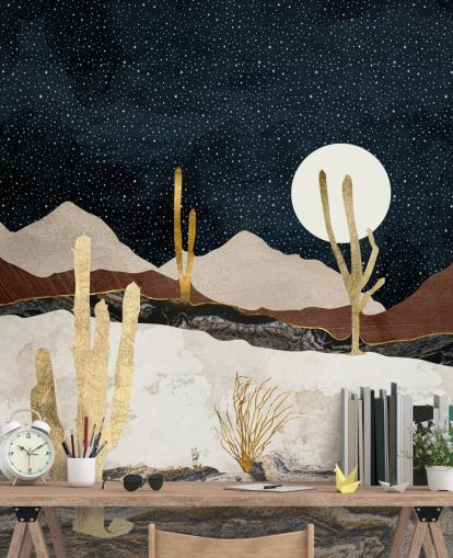 Marmor und Gold Desert Tapete