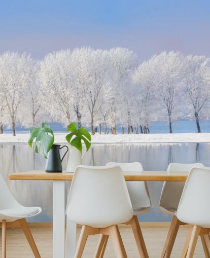 Frosty Tree Island Tapete