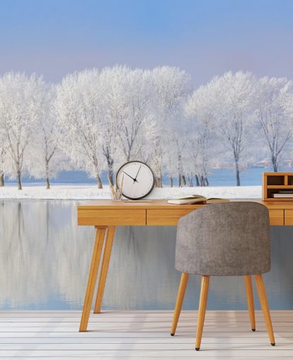 Frosty Tree Island Tapete