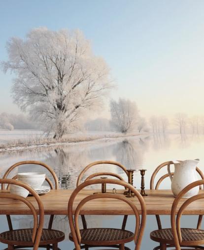 Frosty River Wall Mural Frosty River Wall Mural