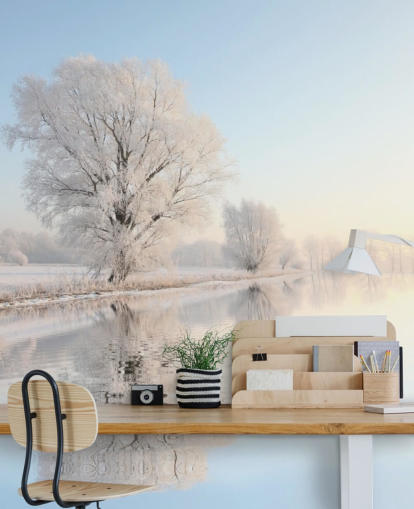 Frostiger Fluss Fototapete Frostiger Fluss Fototapete