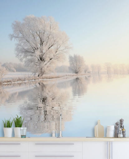 Frosty River Wall Mural