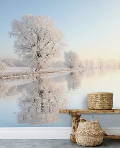 Frostiger Fluss Fototapete