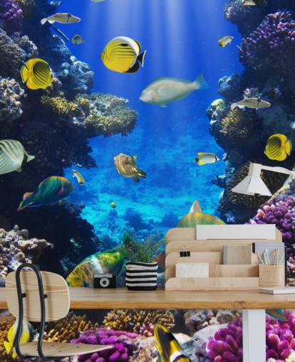 Bunte Korallen und Fische Wallpaper Bunte Korallen und Fische Wallpaper