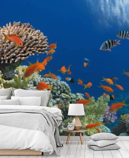 Papel pintado Peces tropicales y corales Papel pintado Peces tropicales y corales