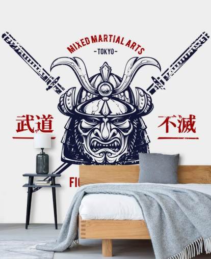 Japanese Warrior Graffiti Wallpaper