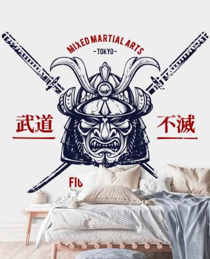 Papier peint Graffiti Guerrier japonais Papier peint Graffiti Guerrier japonais